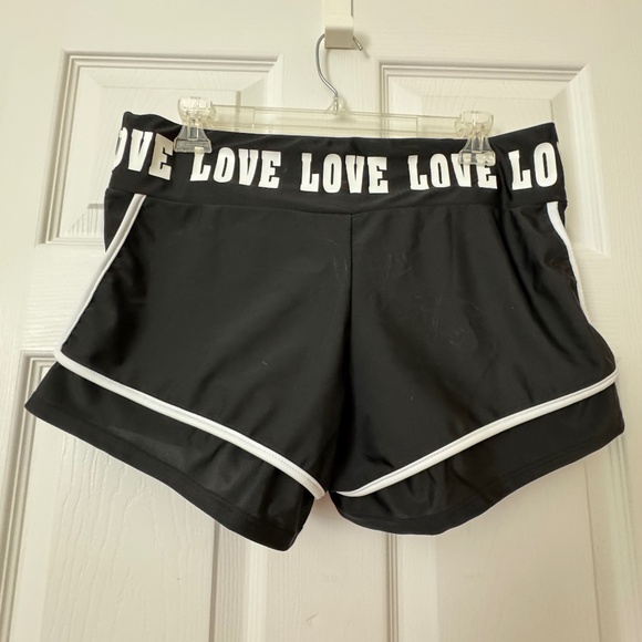 Love athletic shorts / Black with white trim. size L - Picture 2 of 2